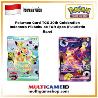 Pokemon Card TCG 30th Celebration Indonesia Pikachu ex FUR 2pcs (Futuristic Rare) Pokemon Card TCG 30th Celebration Indonesia Pikachu ex FUR 2pcs (Futuristic Rare)