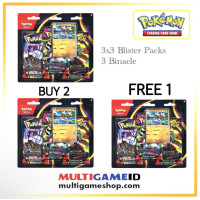 X3 Pokemon Card TCG Mega Evolution Binacle ME05 PITCH BLACK 3packs Blisters