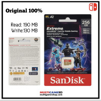 Memory MicroSDXC SanDisk 256GB EXTREME A2 Class 3 V30  (Speed Read 190MB, Write 130MB)