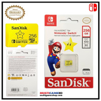 Memory Micro SanDisk 256GB Official For Nintendo Switch (MARIO-STAR)