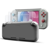 Switch Lite Liquid Silicon Case Grey +2pcs Tempered Glass (TomToc) Switch Lite Liquid Silicon Case Grey +2pcs Tempered Glass (TomToc)
