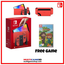 Nintendo Switch OLED Mario Red Edition +Game Farm For Your Life
