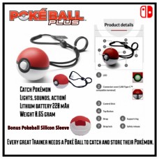 Nintendo Pokemon Lets Go PokeBall Plus +Silicon Sleeve (RED)