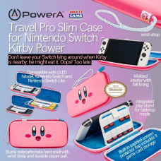 Switch Lite/V2/Oled Travel PRO SLIM Case Kirby Power Pink (Power A) 17885-03461