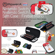 Switch Lite/V2/Oled Slim Case FireBall Mario (Power A) 17885-02867