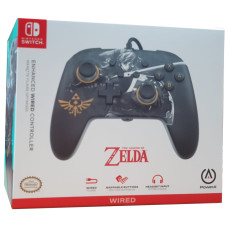 Switch Enhanced Wired Controller Zelda Black Battle Ready Link (Power A) 17885-03921 (Warranty)