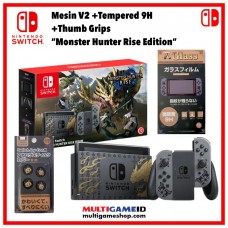 Nintendo Switch V2 Monster Hunter Console only +Tempered +Grips