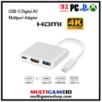 Multiport AdapterType C To HDMI 4K +USB 3.0 +Type C (PORT)