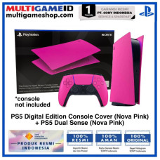 PS5 Digital Edition Console Cover (Nova Pink) + PS5 DualSense (Nova Pink) Warranty Sony Indonesia
