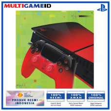 PS5 Slim Disc&Digital Console Cover +Dualsense TECHNO RED (HYPERPOP COLLECTION) +Twin Charging