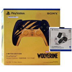 PS5 DualSense Wireless Controller Limited Edition Marvel's Wolverine Battle Yellow +Twin Charging