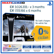 (Cicilan 0% (3 - 6 Bulan) PS5 Console Digital Edition CFI-1218B God Of War Ragnarok ( Sony Indonesia )