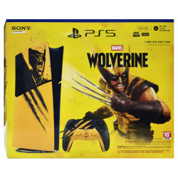 PlayStation 5 Slim - PS5 Slim Digital Edition Console - Marvels Wolverine Battle Yellow Limited Edition Bundle PlayStation 5 Slim - PS5 Slim Digital Edition Console - Marvels Wolverine Battle Yellow Limited Edition Bundle