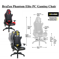 BraZen Phantom Elite PC Gaming Chair (Red/Blue)