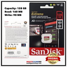 Memory Micro XC-I SanDisk A2 V30 Extreme128GB (Speed Read 160MB, Write 90MB)