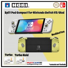 Switch V2/Oled Split Pad Fit / JoyCon Compact Light Grey/Yellow (HORI)