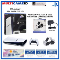 PS5 SLIM Digital Version Console + (+Free) Twin Charging Station (PowerA)